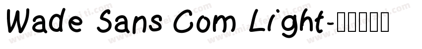 Wade Sans Com Light字体转换